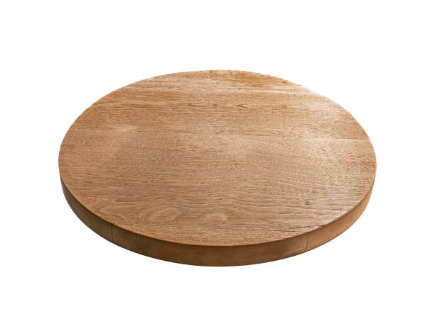 istock Wood cutting board isolated on white background. Wooden tray. 1701879320