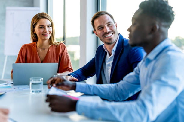 istock Team leader or coaching mentor, collaboration and motivation for office employee success 1701880656
