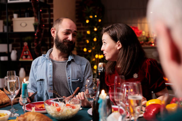 istock Partners celebrating christmas holiday 1701902025
