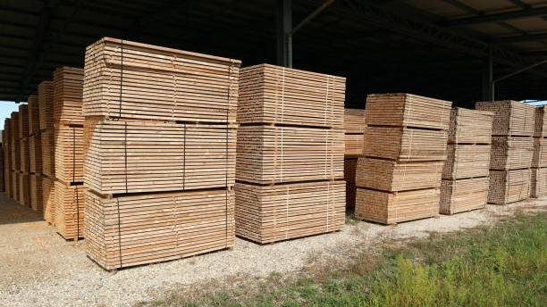istock Storage of manufactured laminated wood 1701919457