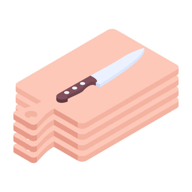 istock Download trendy isometric icon of cutting boards 1701921112