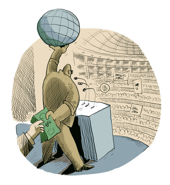 istock the environmentalist who took a bribe takes the world into his hands and speaks at the environmental conference 1701921727