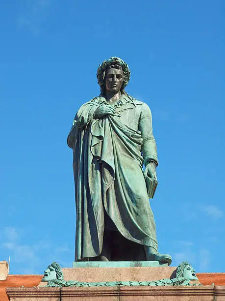 Monument to the poet Schiller in Stuttgart, Germany