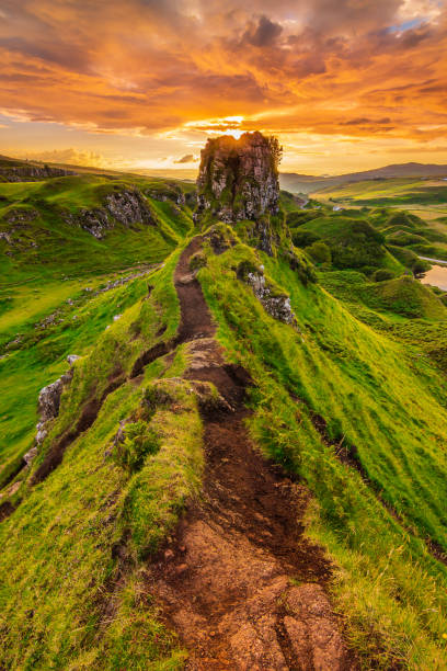 istock Path to Rock Castle Ewen in the evening at sunset in summer 1701940903
