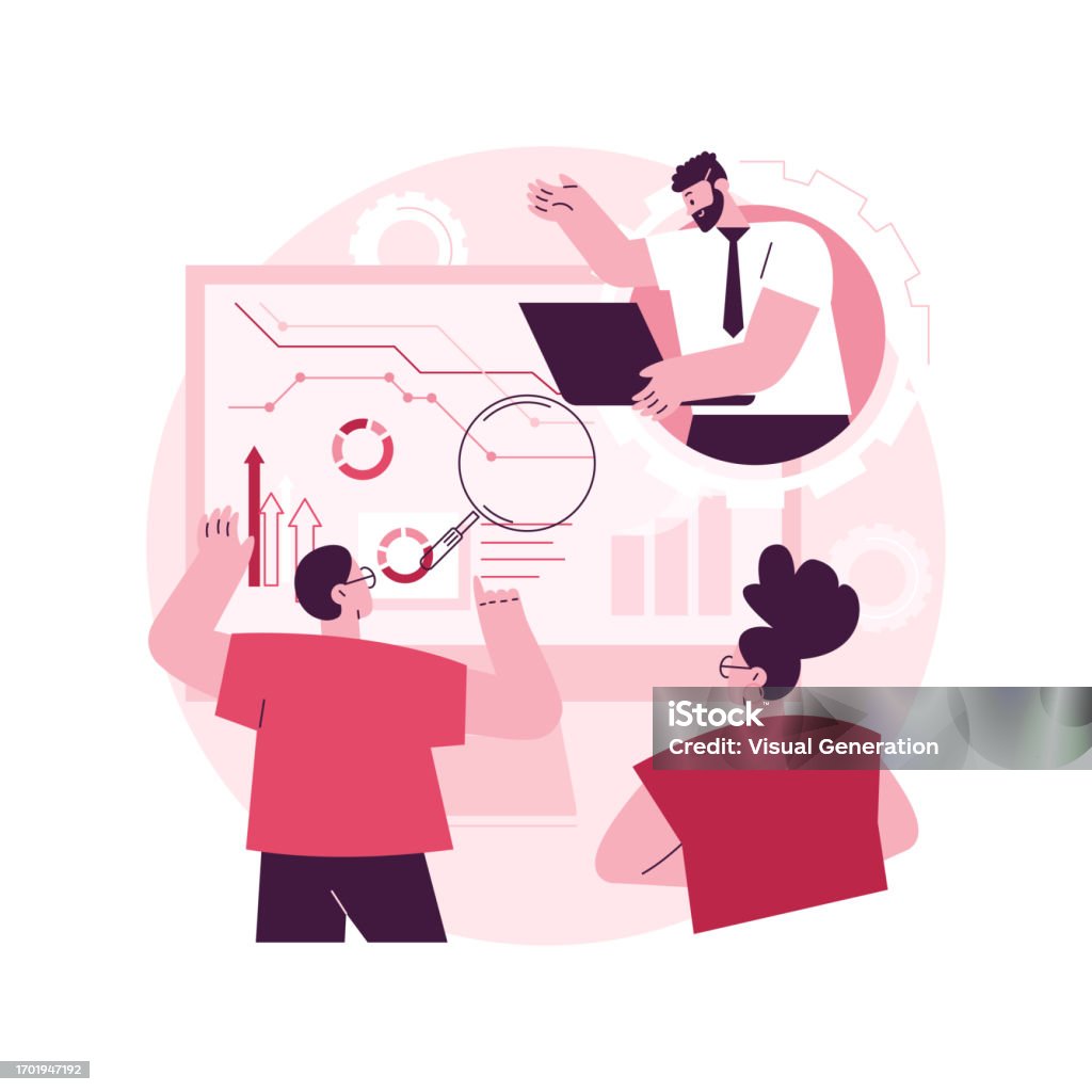 Machine Learning Analytics Abstract Analytics And Data Science Abstract Concept Vector Illustration Stock ...