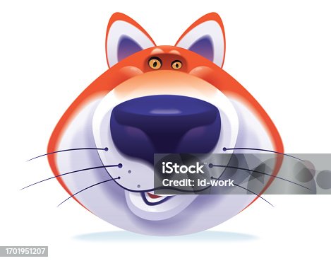 istock funny fox head icon 1701951207