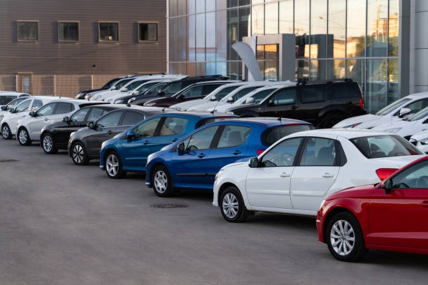 istock Cars in a row. Used car sales. 1701951821