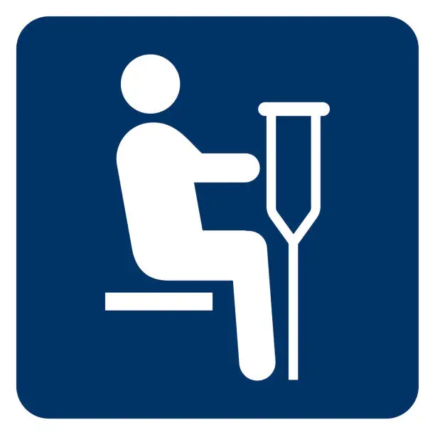 Vector illustration of Priority seats for injured people