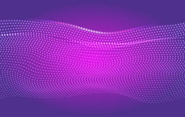 Vector illustration of BG w dots purple