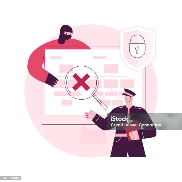 Computer Forensics Symbol Computer Forensics Abstract Concept Vector Illustration Stock ...