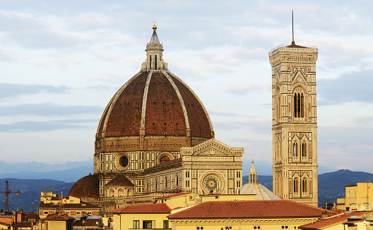 Cathedral Santa Maria del Fiore at sunset, Florence, Italy