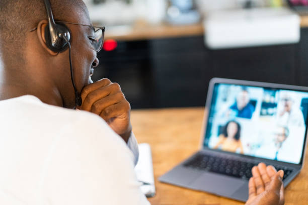 istock Business team in video conference. 1701982034