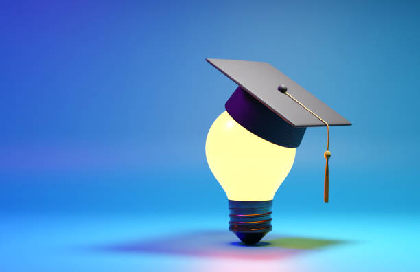 istock Light bulb education concept, graduation cap,  and graduation scroll. Congratulations graduates 1701984292