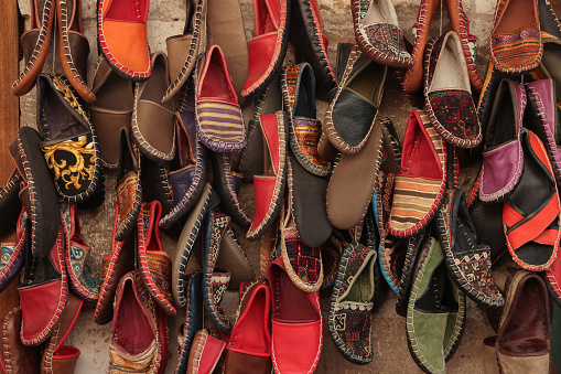 Traditional Turkish Shoes in Bazaar