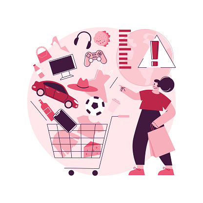 Overonsumption Vector Overconsumption Abstract Concept Vector Illustration Stock Illustration ...
