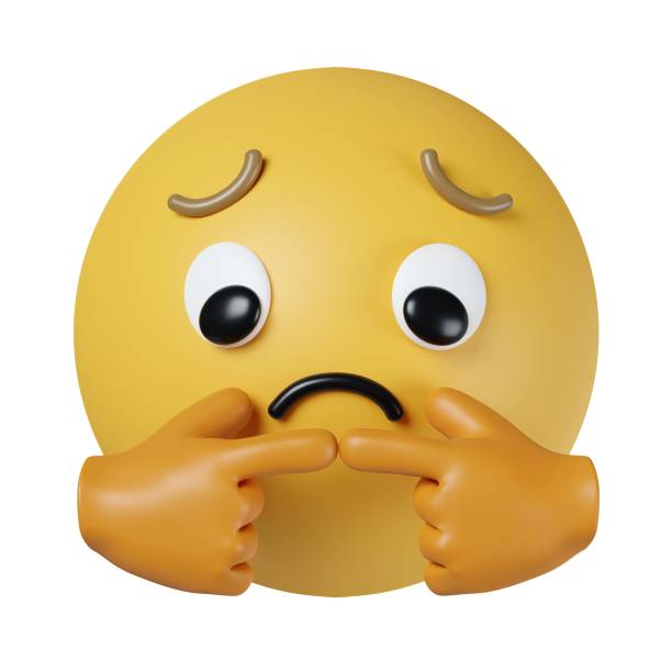 istock 3d emoji Sorry Emoticon Face with hand. icon isolated on gray background. 3d rendering illustration. Clipping path. 1702003050