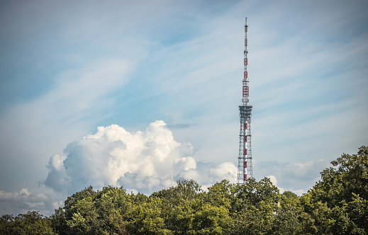 TV Tower on blue sky