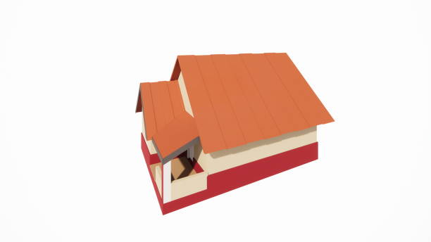 istock 3d rendering model of a simple rural house suitable for illustration 1702043401