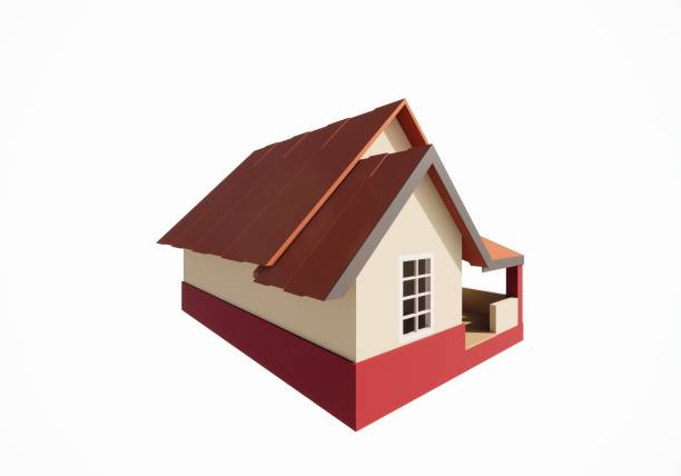 istock 3d rendering model of a simple rural house suitable for illustration 1702043433
