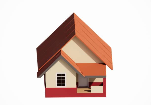 istock 3d rendering model of a simple rural house suitable for illustration 1702043972