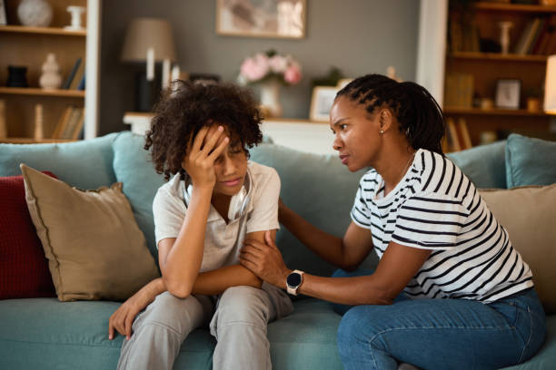 istock Mother and son talking about teenage problems at home 1702079642