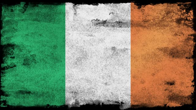 Ireland, Paint brush flag animation on a black background, The concept of drawing, brushstroke, grunge, paint strokes, dirty, national, independence, patriotism, election, pencil drawing, oil painting, pastel colored, cartoon,