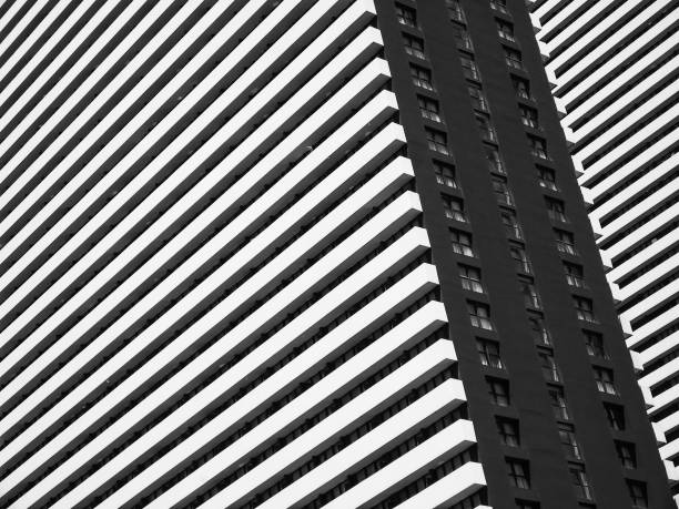 istock Black and white image of modern architecture. 1702098235