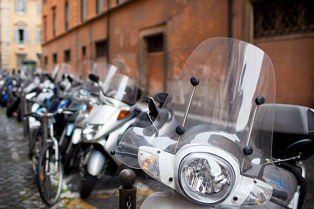 istock Row of motorbikes and scooters 170210371