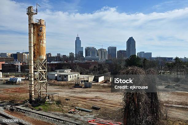 Grunge Raleigh Skyline Stock Photo - Download Image Now - Architecture, Blue, Cityscape