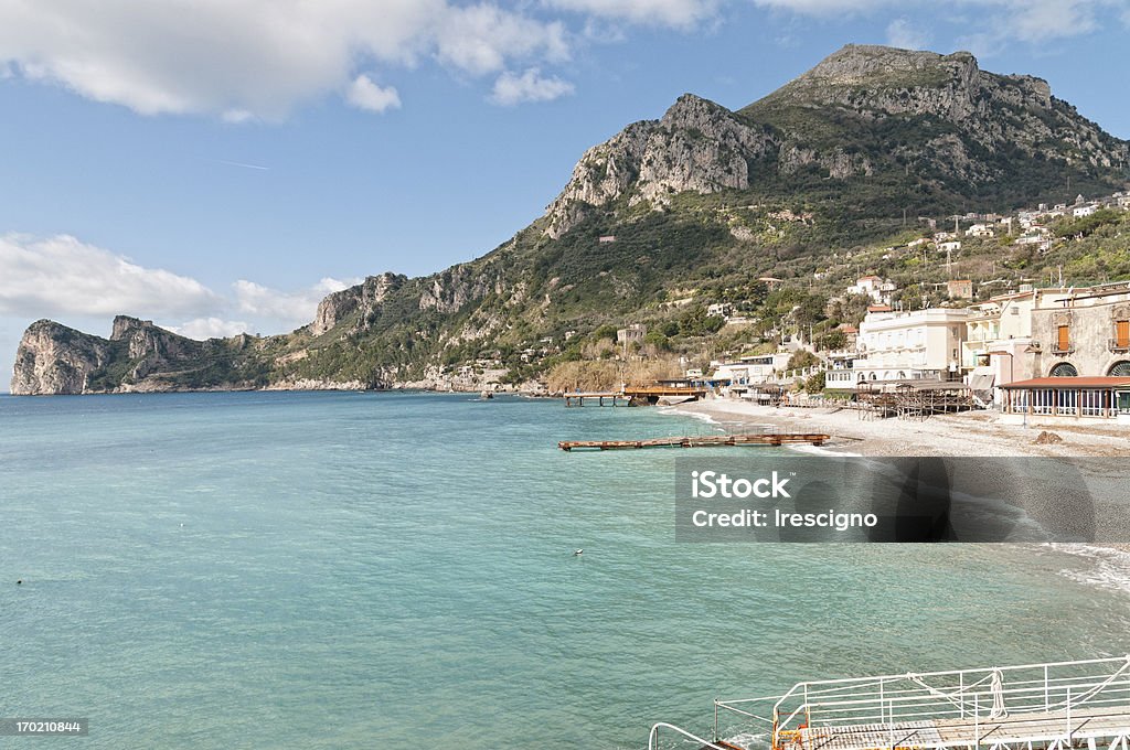 Napoli -Italy côte de Sorrento - Photo de Bleu libre de droits