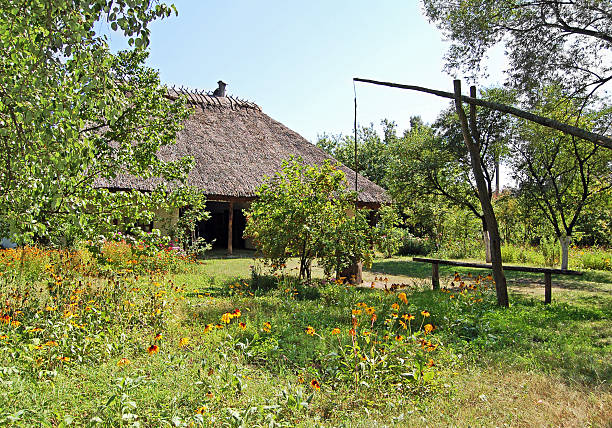 istock Old wooden well and hut 170220069