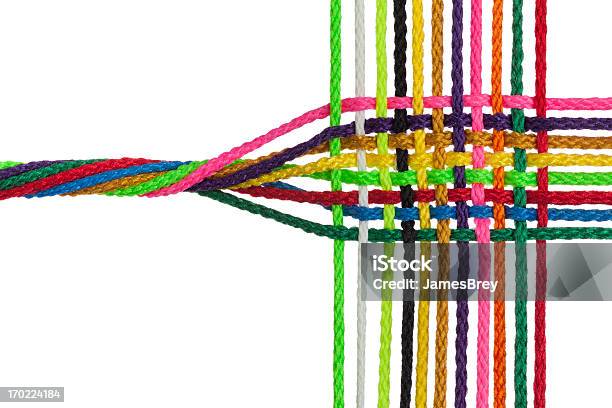 Individual Strands Join To Form One Fabric Network Business Family Stock Photo - Download Image Now