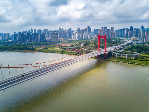 Liangqing Bridge over the Yong River in Nanning, Guangxi, China