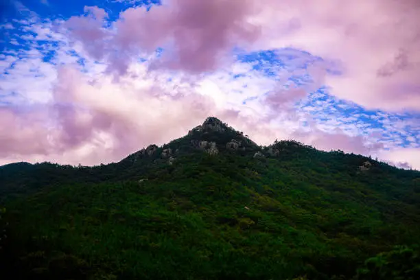Wolchulsan National Park with rocky mountain peak in Yeongam-gun, Jeollanam-do, South Korea