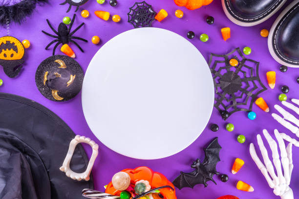 istock Bright colorful Halloween party background 1702287156