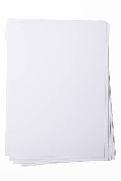 istock Isolated shot of stacked blank paper on white background 170228775