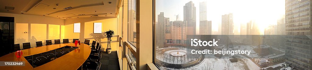 office building at sunrise office building at sunrise—shooting in a wide angle,include interior of the office building and office building exterior. Beijing Stock Photo