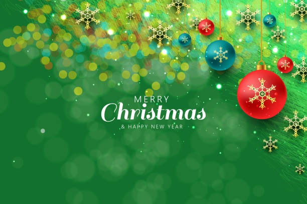 traditionelles weihnachts-grußkarte - christmas gold green backgrounds stock-grafiken, -clipart, -cartoons und -symbole