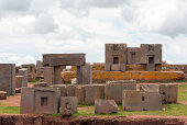 Megalithic stone complex Puma Punku, Bolivia