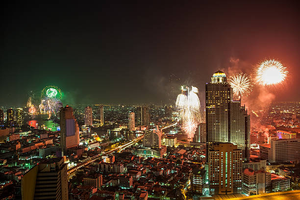 istock Fireworks in Bangkok cityscape 170234511
