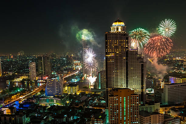 istock Fireworks in Bangkok cityscape 170234514