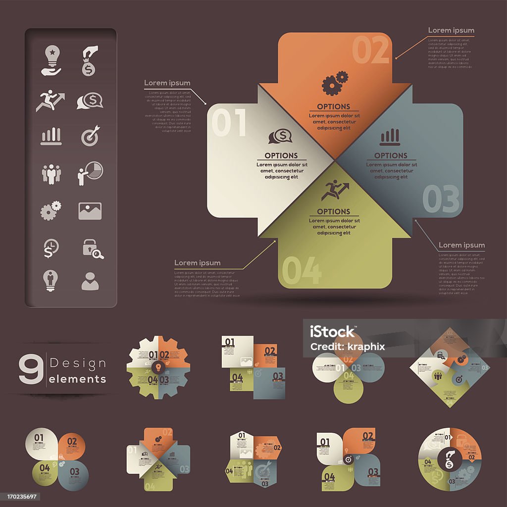 Infographic Element template EPS 10. Vector illustration of Graphic Element & Infographic template. Abstract stock vector