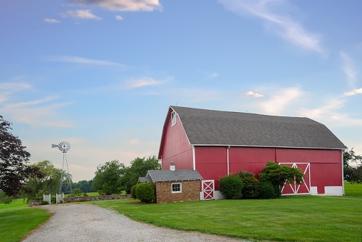 Red Barn with windmill- Amish Country, Northern Indiana
