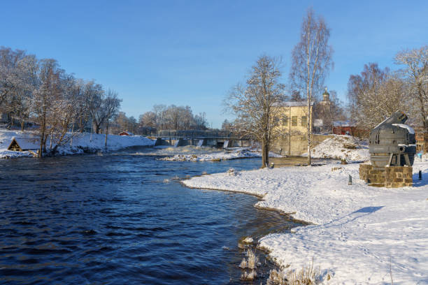 istock Winter view from a hydro electric powerplant 1702360054