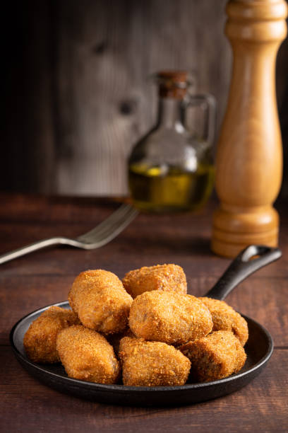 istock Delicious fried meat croquettes. Traditional croquette. 1702368055