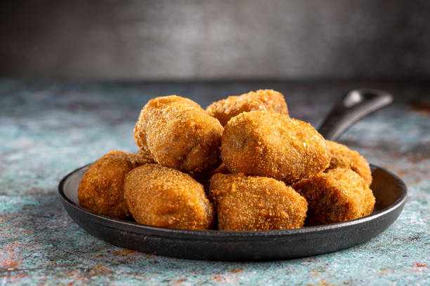 istock Delicious fried meat croquettes. Traditional croquette. 1702369043