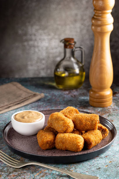 istock Delicious fried meat croquettes. Traditional croquette. 1702369149