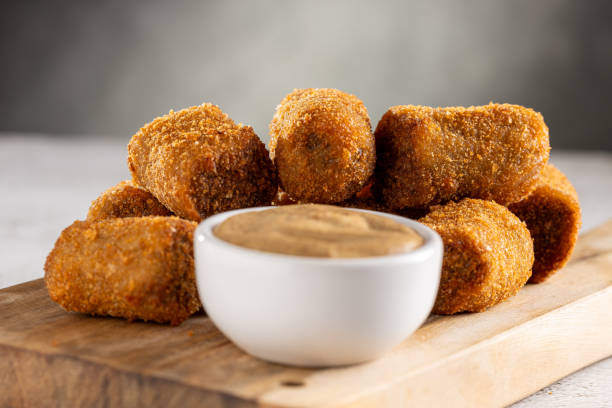 istock Delicious fried meat croquettes. Traditional croquette. 1702369719