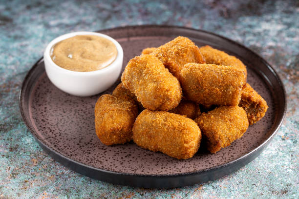 istock Delicious fried meat croquettes. Traditional croquette. 1702369720