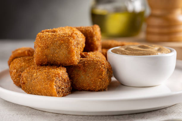 istock Delicious fried meat croquettes. Traditional croquette. 1702370256